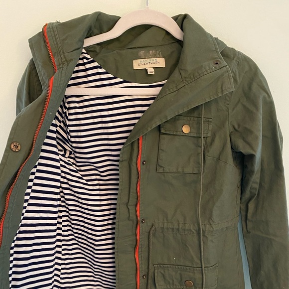 Army Green Hooded Jacket - Picture 2 of 4